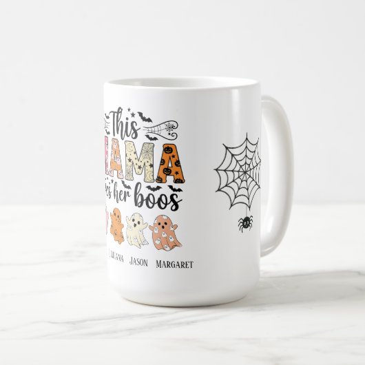 Mug Mama Loves Her Boos Spooky Personalized Halloween (Devant droit)