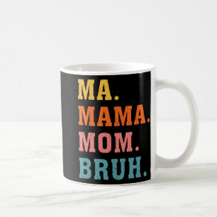Mug Mama Maman Bruh Vintage Retro Matching Famille Mèr