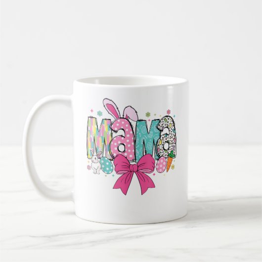 Mug Mama Mini Easter Matching Mama Bunny Easter Day T- (Gauche)