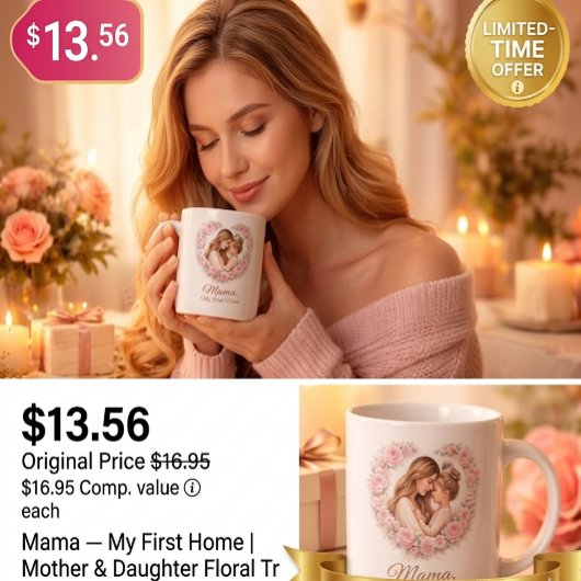 Mug Mama — Mon Premier Chez Moi | Fleurs de mère et fi