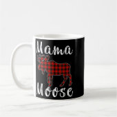 Mug Mama Moose Family Christmas Pajama Red& Black (Gauche)