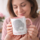Mug Mama mure et bébé éléphant Joyeuse fête des mères