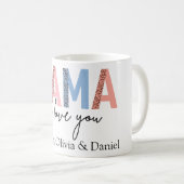 Mug "MAMA, nous t'aimons" Fête des Mères Colorée (Devant droit)