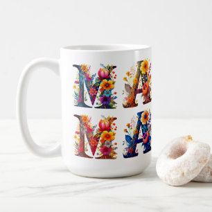 Mug MAMA personnalisé floral