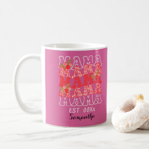 Mug Mama personnalisée EST lettrer jour mère