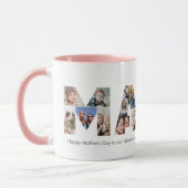 Mug Mama Photo Collage Fête des mères Mère Anniversair (Gauche)