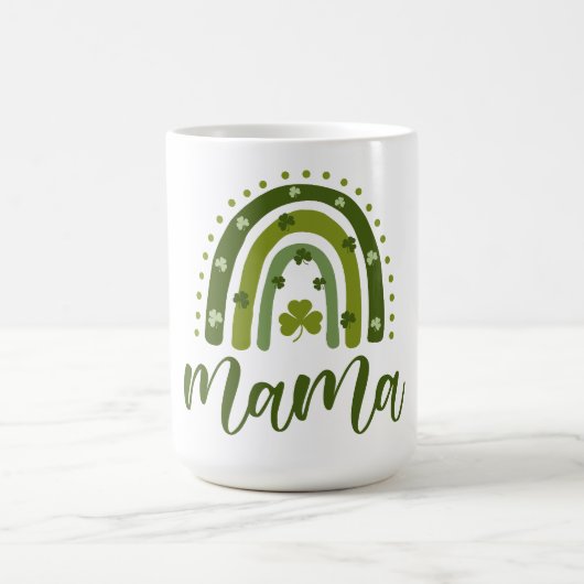 Mug Mama St. Patrick's Day Shamrock vert arc-en-ciel (Centre)