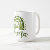 Mug Mama St. Patrick's Day Shamrock vert arc-en-ciel (Devant droit)