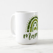 Mug Mama St. Patrick's Day Shamrock vert arc-en-ciel (Devant gauche)