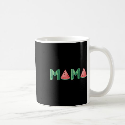 Mug Mama Watermelon Drôle cadeau de fruits d'été - Gra (Droite)