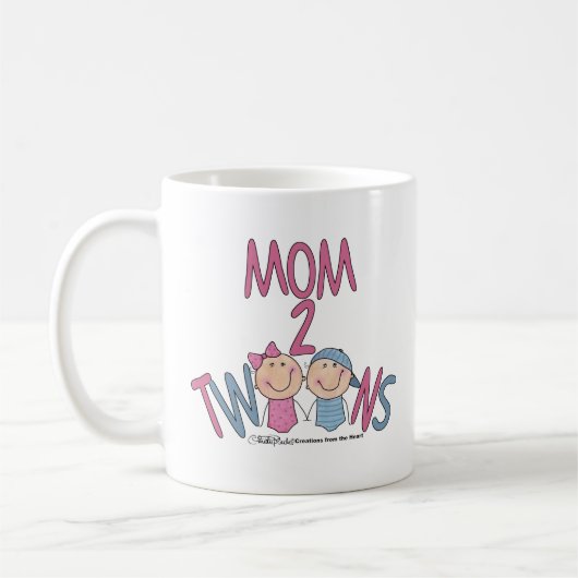 Mug Maman 2 jumeaux garçon et fille (Gauche)