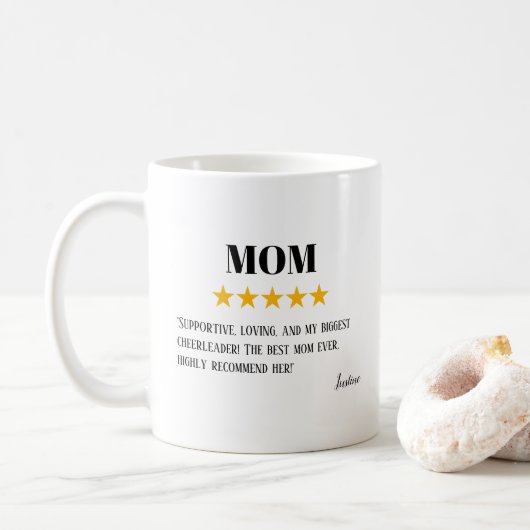 Mug Maman 5 étoiles | Meilleur cadeau de maman Ever (Avec donut)
