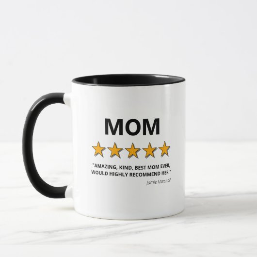 Mug Maman 5 étoiles | Meilleure maman jamais (Gauche)