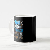 Mug Maman a besoin de beaucoup de café, bleu (Devant gauche)