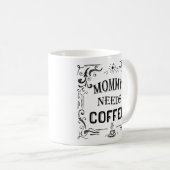 Mug Maman a besoin de café (Devant droit)