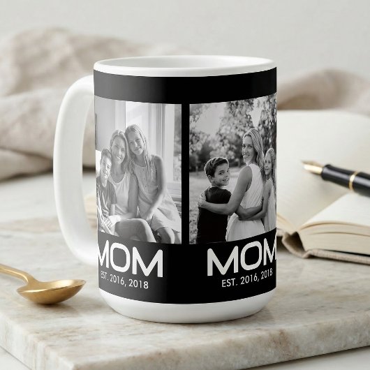 Mug Maman a établi Bold Black 3 Photo 