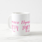 Mug Maman a établi le nom du script rose (Devant gauche)