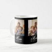 Mug Maman a établi l'écriture élégante noire 3 Photo (Devant gauche)
