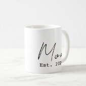 Mug Maman a établi un nouveau script élégant simple Ma (Devant droit)