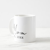 Mug Maman a établi un nouveau script élégant simple Ma (Devant gauche)