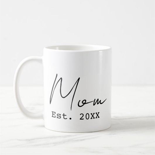 Mug Maman a établi un nouveau script élégant simple Ma (Gauche)