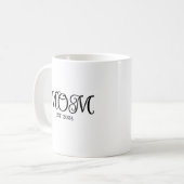 Mug Maman a établi un script élégant moderne noir (Devant gauche)