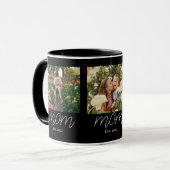 Mug Maman a établi un script gras moderne noir 3 Photo (Devant gauche)