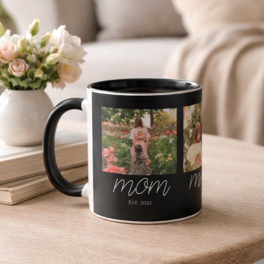 Mug Maman a établi un script gras moderne noir 3 Photo