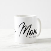 Mug Maman a établi un script minimal élégant en noir (Devant droit)