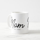 Mug Maman a établi un script minimal élégant en noir (Devant gauche)