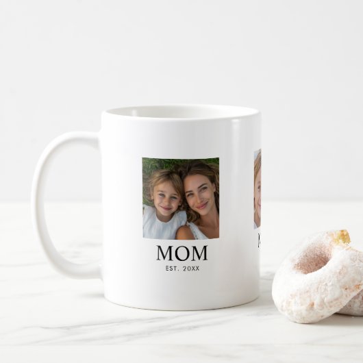 Mug Maman a établi un script noir 3 Photo (Avec donut)
