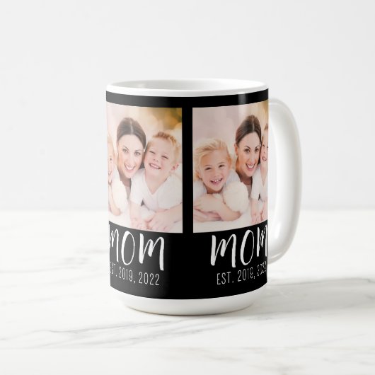 Mug Maman a établi un script noir 3 Photo (Devant droit)