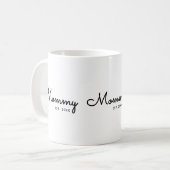Mug Maman a établi un script noir minimal (Devant gauche)