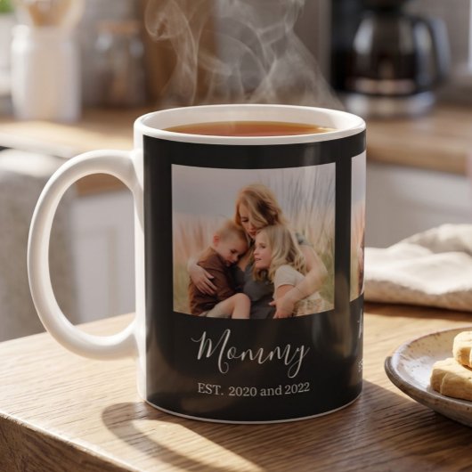 Mug Maman a établi un script photo élégant Noir