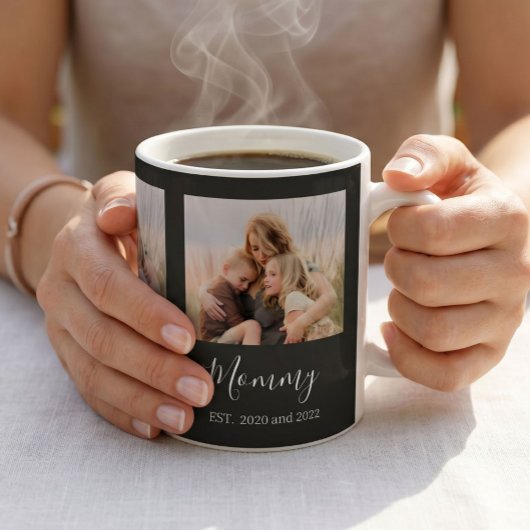 Mug Maman a établi un script photo élégant Noir