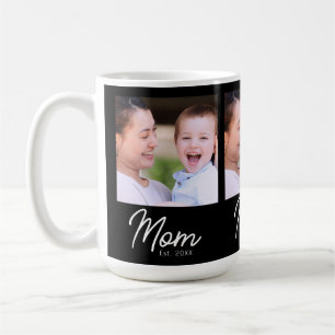Mug Maman a établi une photo en noir avec un script mi