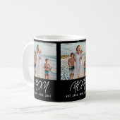 Mug Maman a établi une photo noire avec un script (Devant gauche)