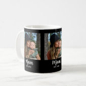 Mug Maman a établi une photo noire Script  (Devant gauche)