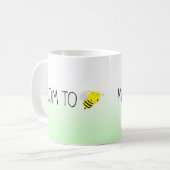 Mug Maman à être, vert de bourdon/jaune mignons (Devant gauche)