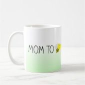 Mug Maman à être, vert de bourdon/jaune mignons (Gauche)