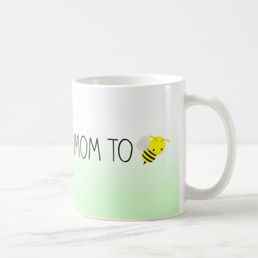 Mug Maman à être, vert de bourdon/jaune mignons (Droite)