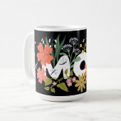 Mug Maman adorait boho bouquet de fleurs mignonette (Devant gauche)