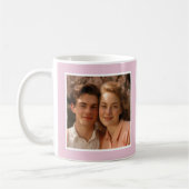 Mug Maman Aime Toi 2 Photos Moderne Rose C52 & Blanc (Gauche)