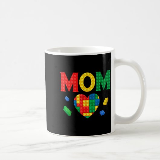 Mug Maman amant maître constructeur briques blocs (Droite)