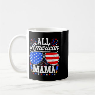 Mug Maman Américaine 4 Juillet Lunettes Famille Assort