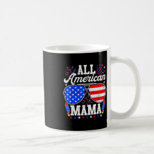 Mug Maman américaine lunettes de soleil 4 juillet fami