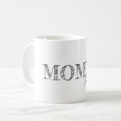 Mug Maman Amour Bébé Bleu Moderne Typographie Douce (Devant gauche)