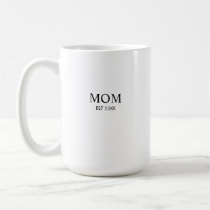 Mug Maman Année d'Établissement Minimaliste Personnali