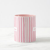 Mug Maman | Annonce de naissance Bébé avec rayures ros (Centre)