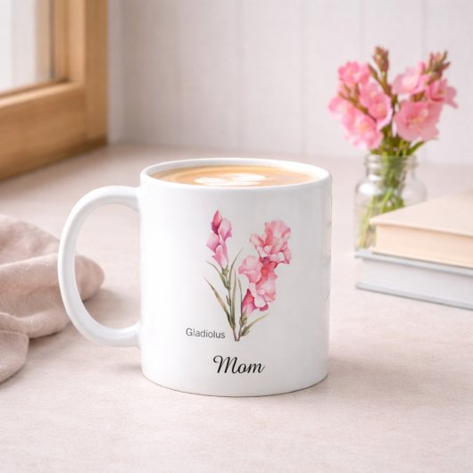 Mug Maman Août Fleur de Naissance Glaïeul